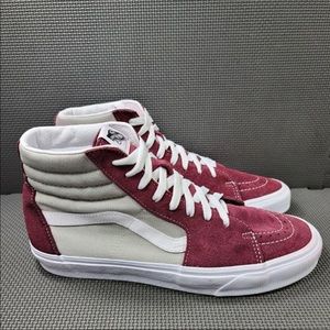Maroon/grey/white Vans mens 10.5